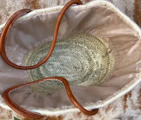 Straw Basket Moroccan Bag - Image 4