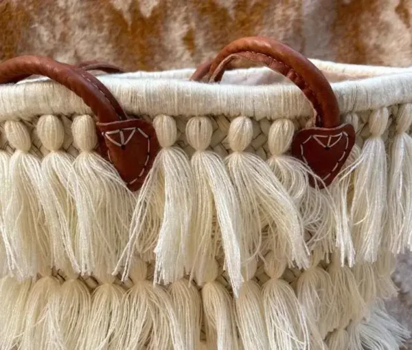 Straw Basket Moroccan Bag - Image 2